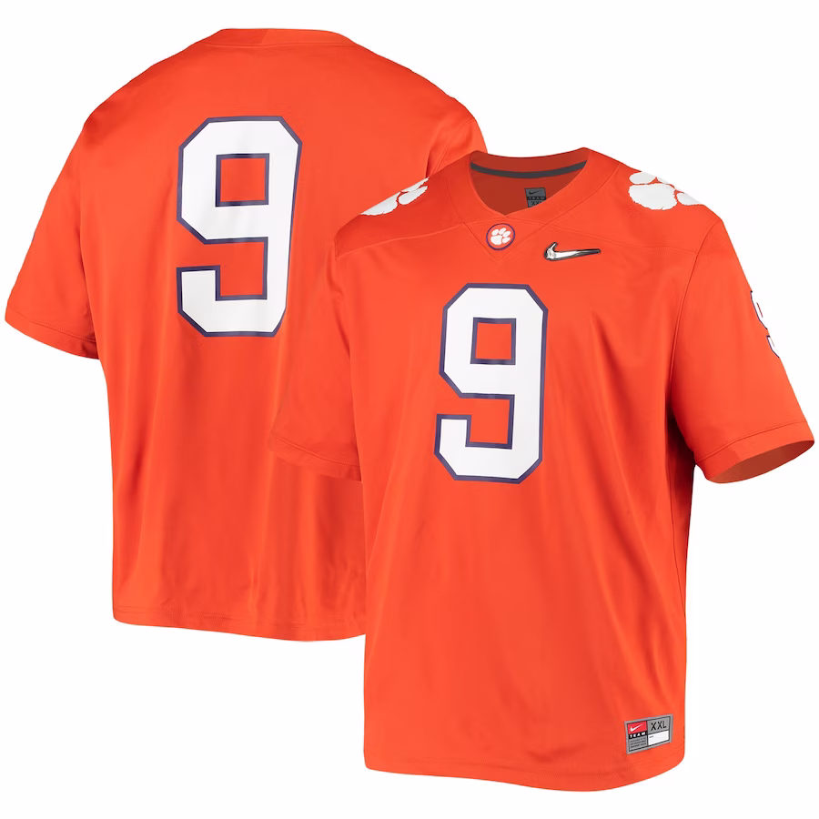 #9 Clemson Tigers Nike Game Jersey - Orange - ujerseystore