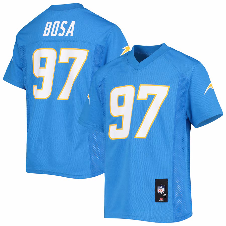 Youth Los Angeles Chargers Joey Bosa Powder Blue Replica Player Jersey - ujerseystore