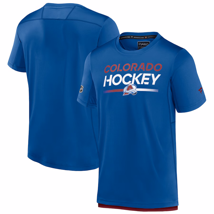 Men's Colorado Avalanche Fanatics Blue Tech T-Shirt - ujerseystore
