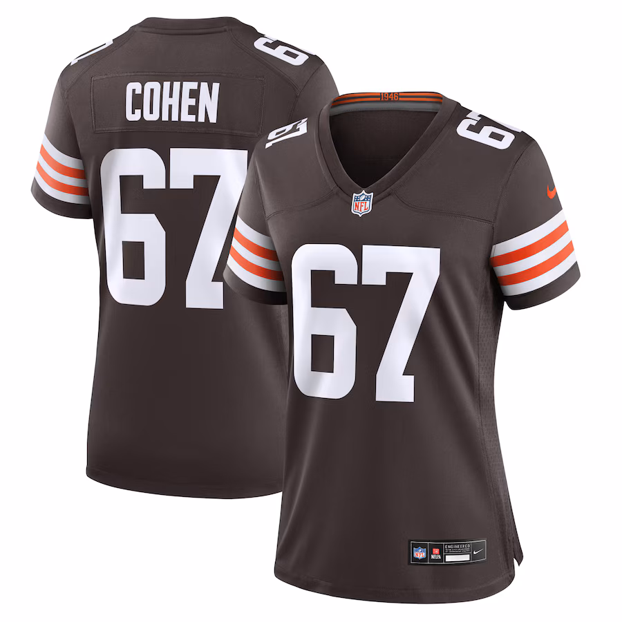 Women's Cleveland Browns Javion Cohen Nike Brown Game Jersey - ujerseystore