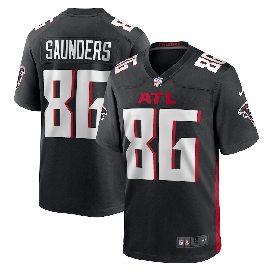 Men's Atlanta Falcons CJ Saunders Nike  Black Team Game Jersey - ujerseystore