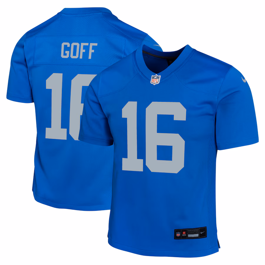 Youth Detroit Lions Jared Goff Nike  Blue Alternate Game Jersey - ujerseystore