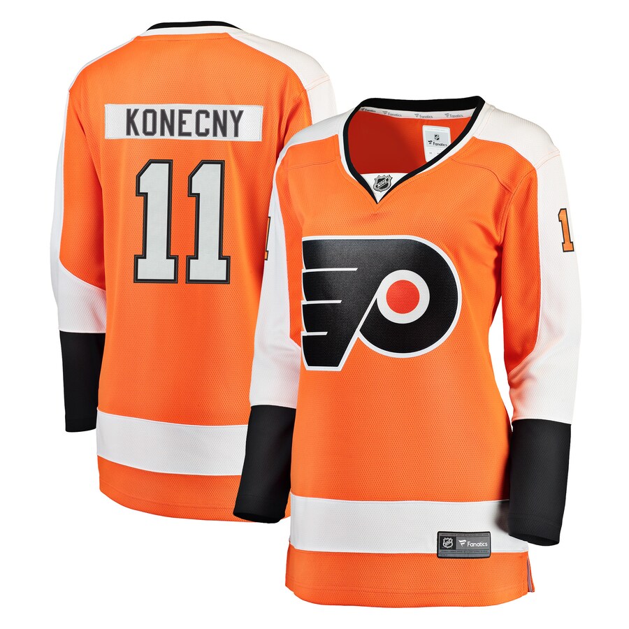 Women's Philadelphia Flyers Travis Konecny Fanatics Branded Orange Breakaway Player Jersey - ujerseystore