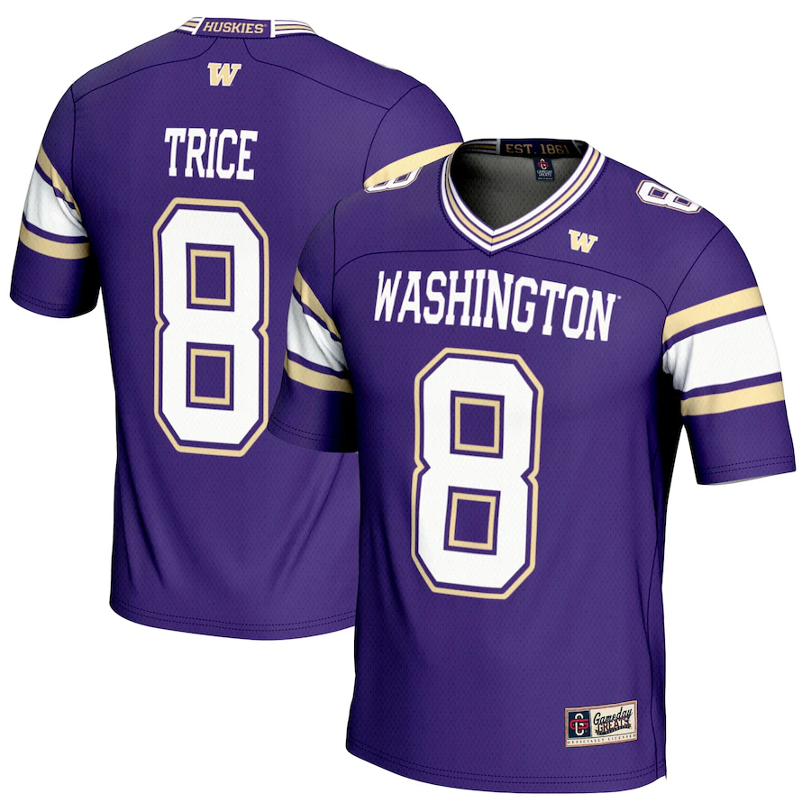 Bralen Trice Washington Huskies GameDay Greats Youth NIL Player Football Jersey - Purple - ujerseystore