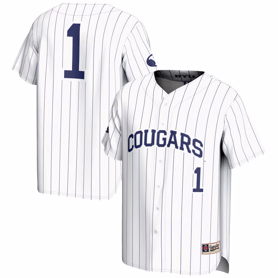 Youth GameDay Greats #1 White BYU Cougars Lightweight Baseball Jersey - ujerseystore