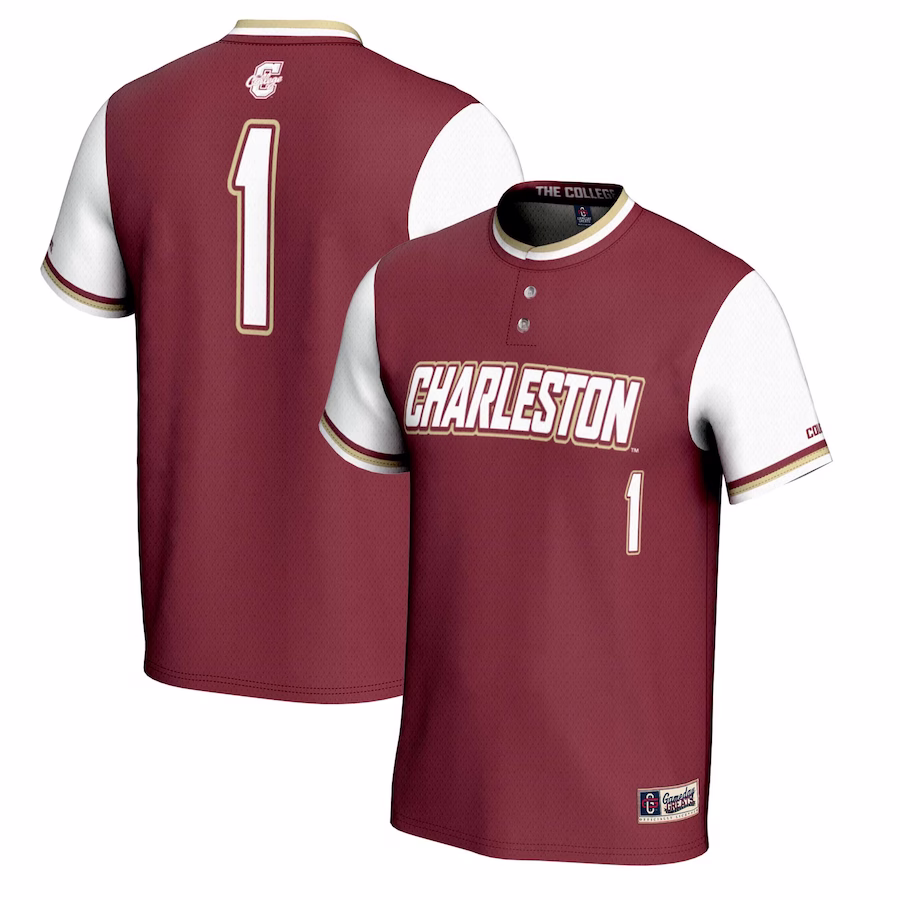 #1 Charleston Cougars GameDay Greats Unisex Lightweight Softball Jersey - Maroon - ujerseystore