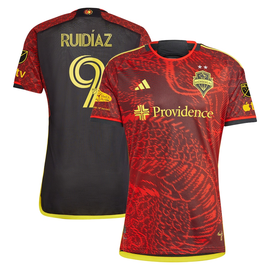 Men's Seattle Sounders FC Raul Ruidiaz adidas Red 2023 The Bruce Lee Kit Authentic Jersey - ujerseystore