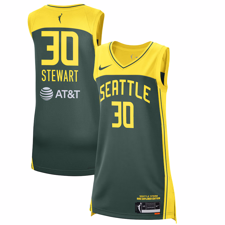 Women's Seattle Storm Breanna Stewart Nike Green 2021 Explorer Edition Victory Player Jersey - ujerseystore