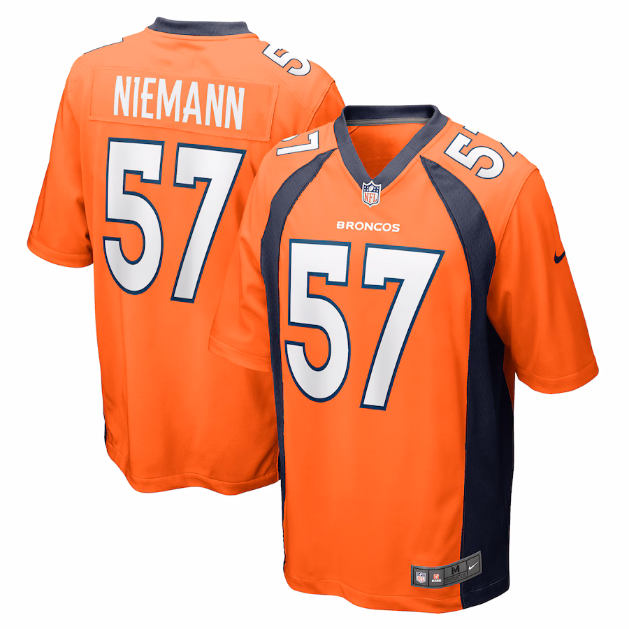 Men's Denver Broncos Ben Niemann Nike  Orange Team Game Jersey - ujerseystore