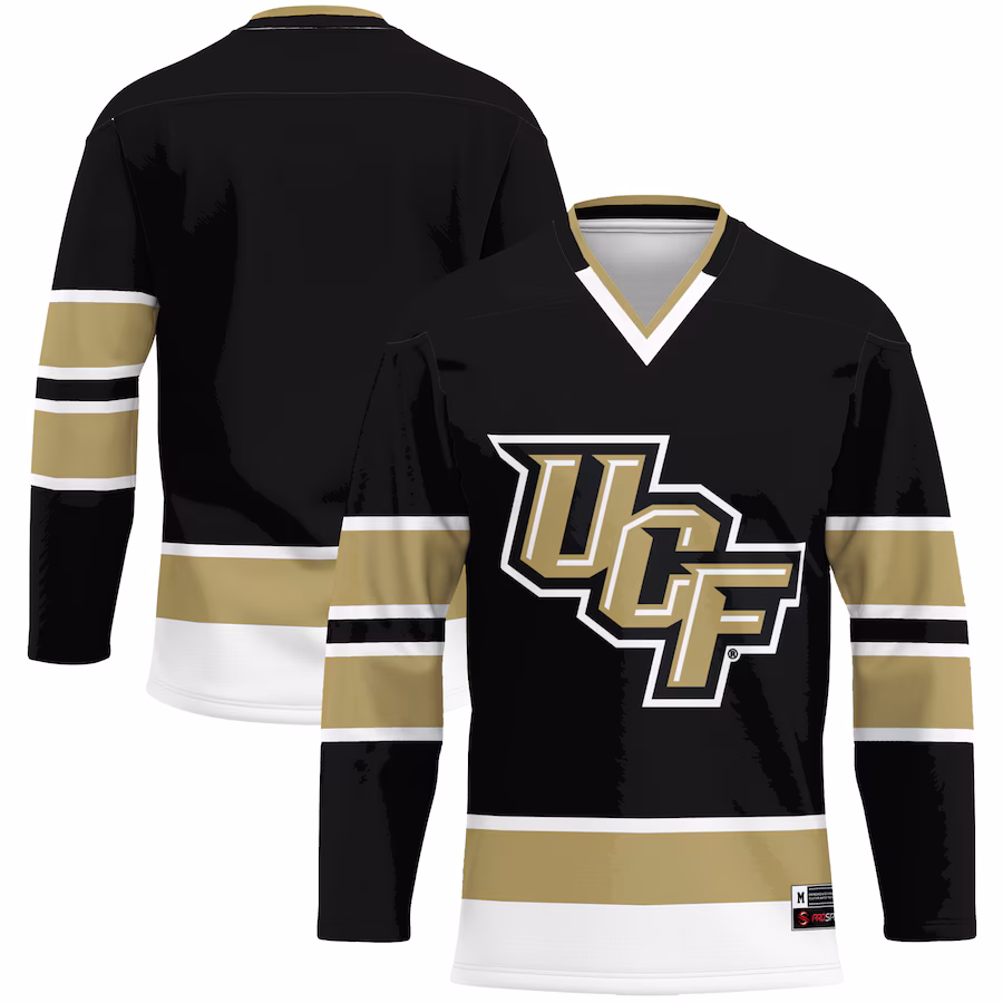 Men's GameDay Greats Gold UCF Knights Hockey Jersey - ujerseystore
