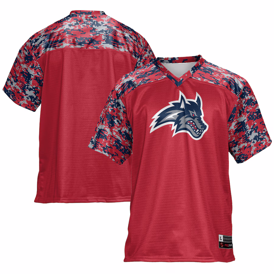 Men's GameDay Greats Red Stony Brook Seawolves Football Jersey - ujerseystore
