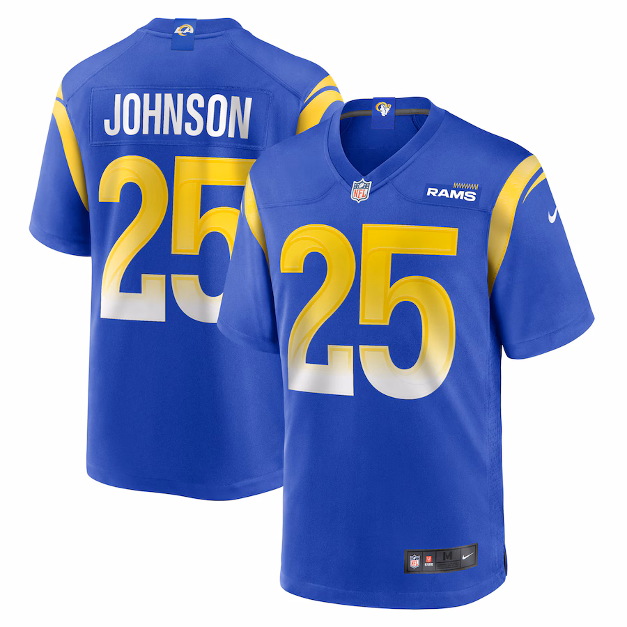 Men's Los Angeles Rams Quindell Johnson Nike Royal Team Game Jersey - ujerseystore