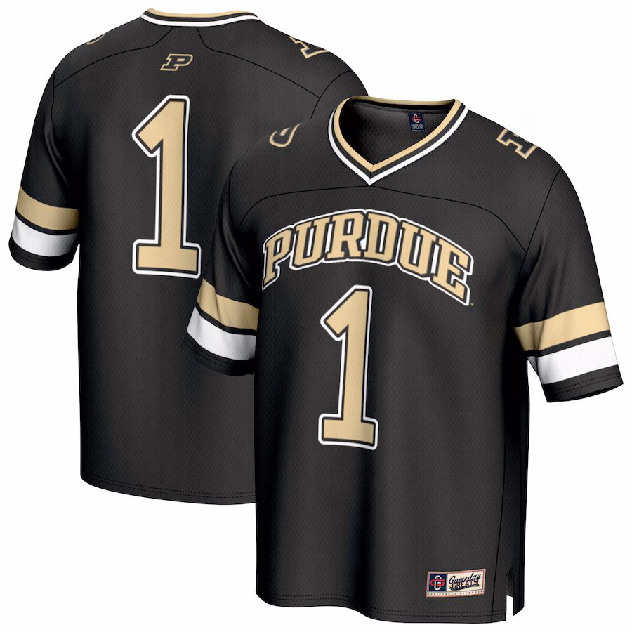 Youth GameDay Greats #1 Black Purdue Boilermakers Collegiate Football Fashion Jersey - ujerseystore
