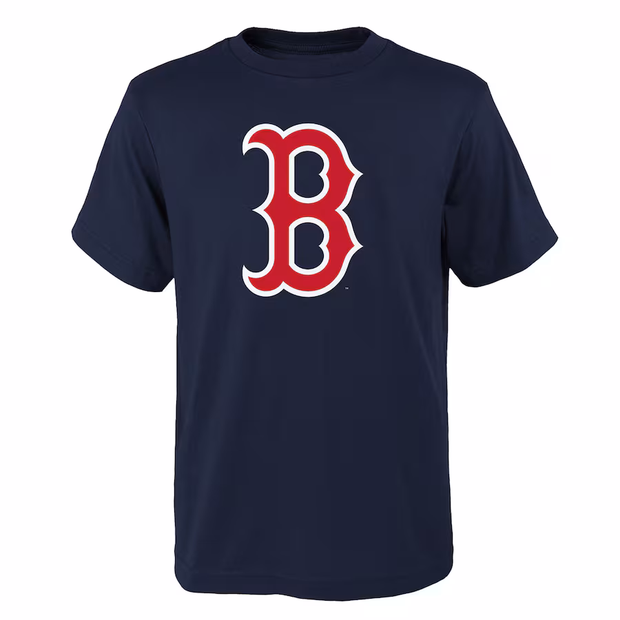 Youth Boston Red Sox Navy Logo Primary Team T-Shirt - ujerseystore