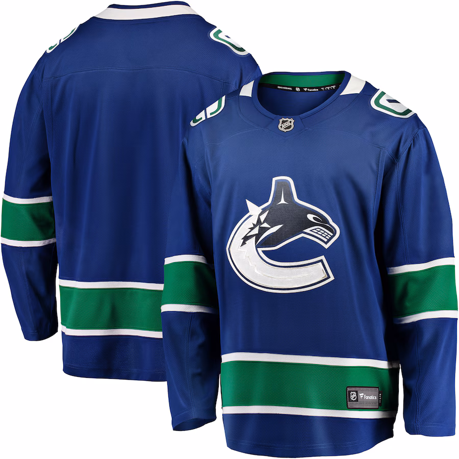 Men's Vancouver Canucks Fanatics Blue Home Team Breakaway Jersey - ujerseystore