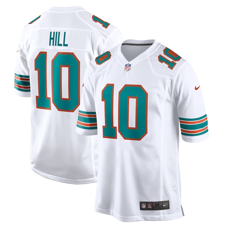 Men's Miami Dolphins Tyreek Hill Nike White Alternate Game Jersey - ujerseystore