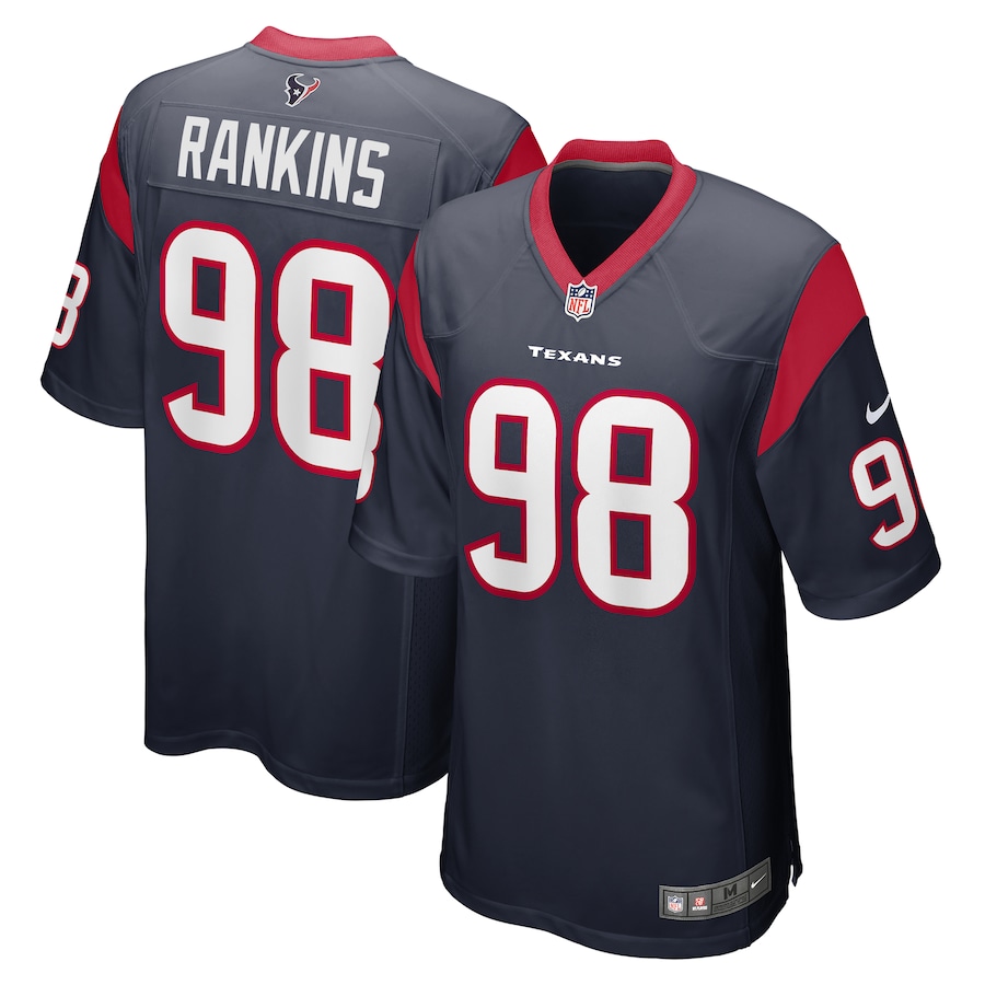 Men's Houston Texans Sheldon Rankins Nike Navy Game Player Jersey - ujerseystore