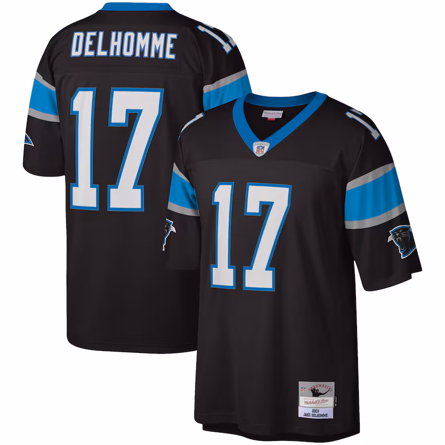 Men's Carolina Panthers Jake Delhomme Mitchell & Ness Black Legacy Replica Jersey - ujerseystore