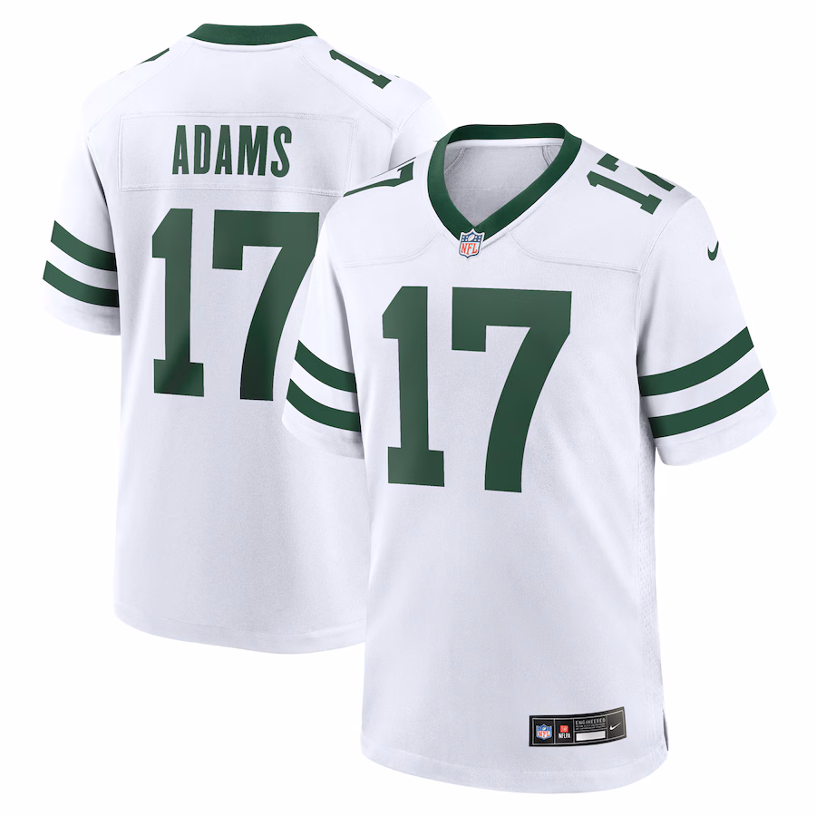 Men's New York Jets Davante Adams Nike Legacy White Game Jersey - ujerseystore