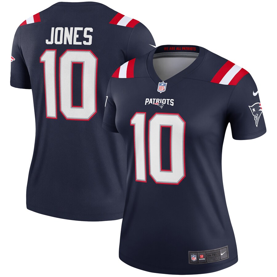 Women's New England Patriots Mac Jones Nike Navy Legend Jersey - ujerseystore