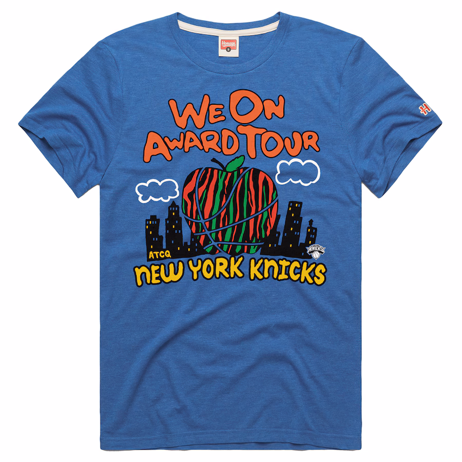 Men's New York Knicks Royal A Tribe Called Quest x NBA We On Award Tour T-Shirt - ujerseystore