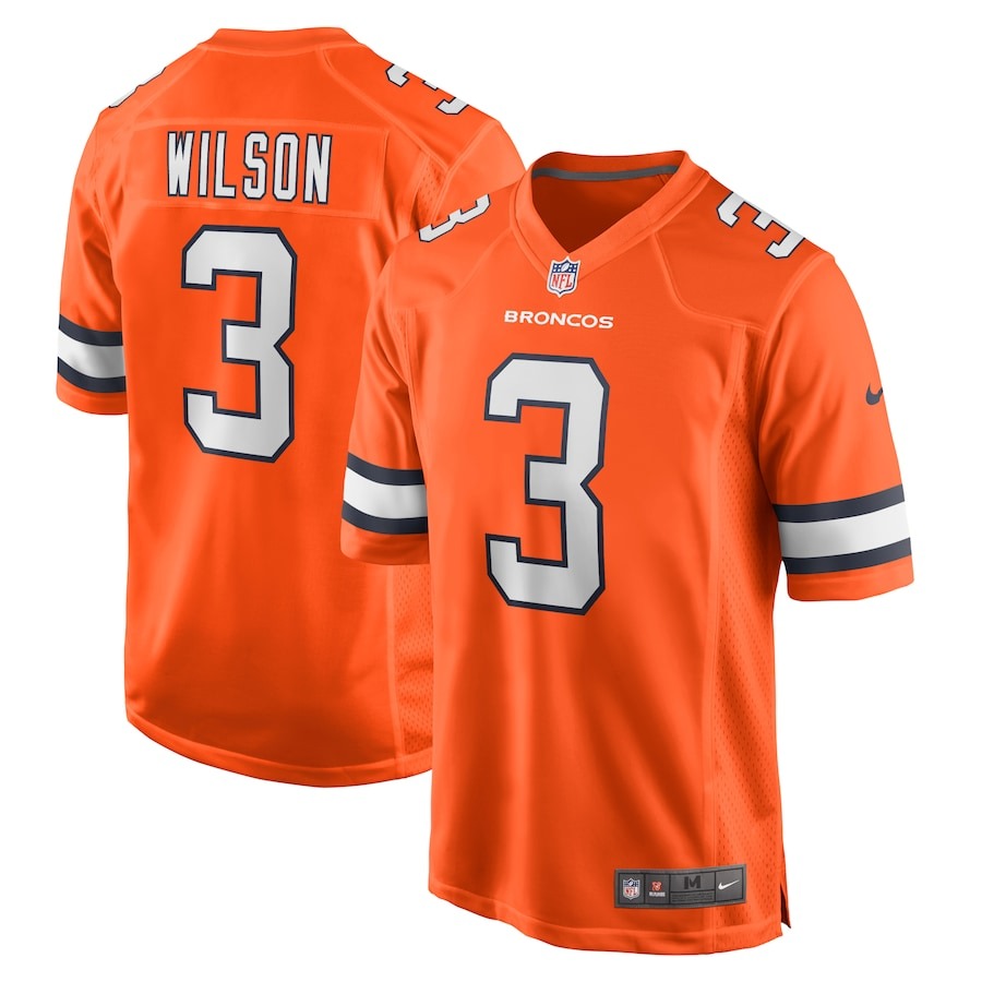 Men's Denver Broncos Russell Wilson Nike Orange Alternate Game Jersey - ujerseystore