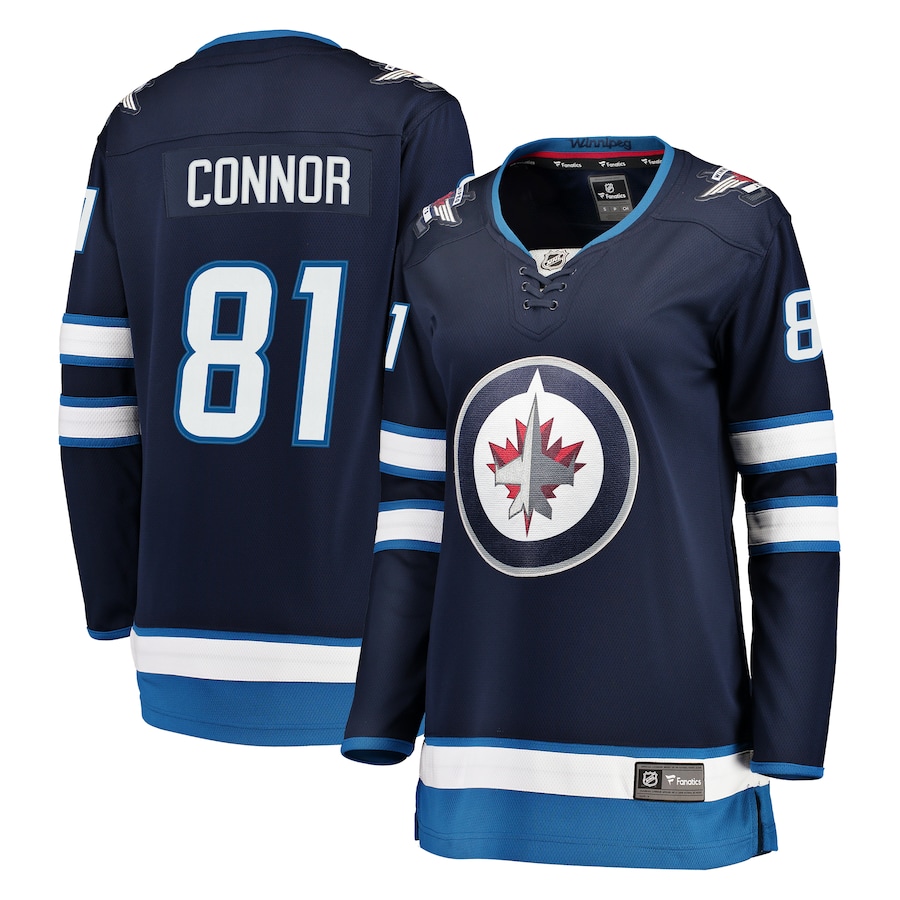 Women's Winnipeg Jets Kyle Connor Fanatics Navy Breakaway Jersey - ujerseystore
