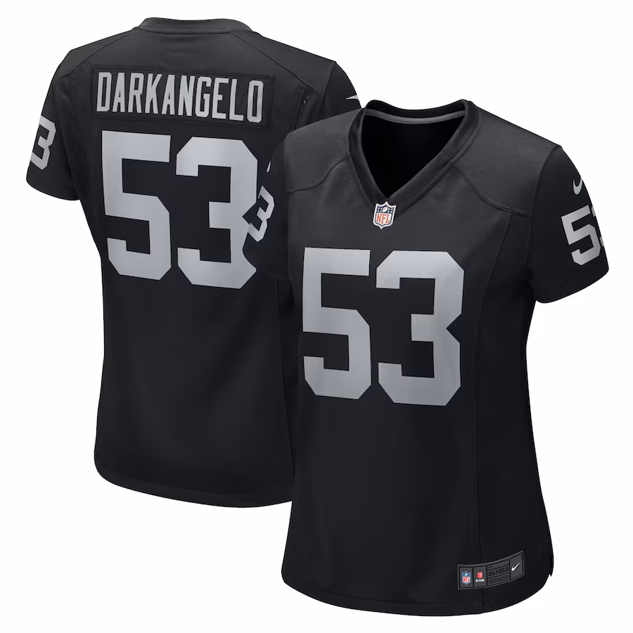 Women's Las Vegas Raiders Isaac Darkangelo Nike  Black Team Game Jersey - ujerseystore