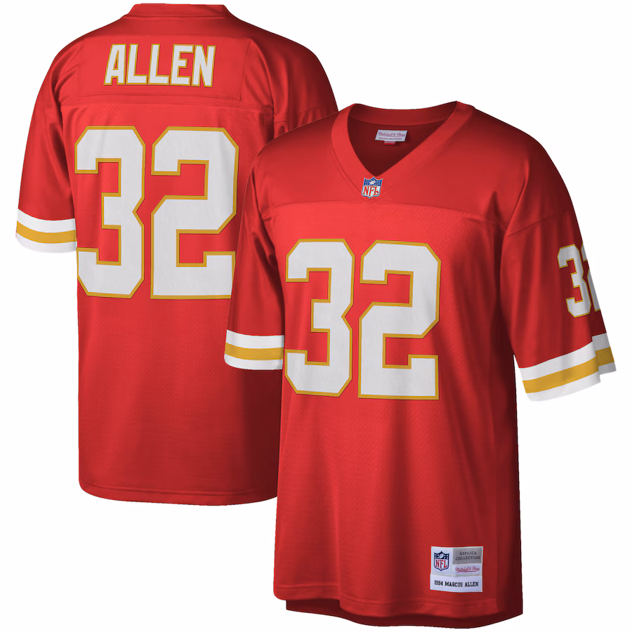 Men's Kansas City Chiefs Marcus Allen Mitchell & Ness Red Legacy Replica Jersey - ujerseystore