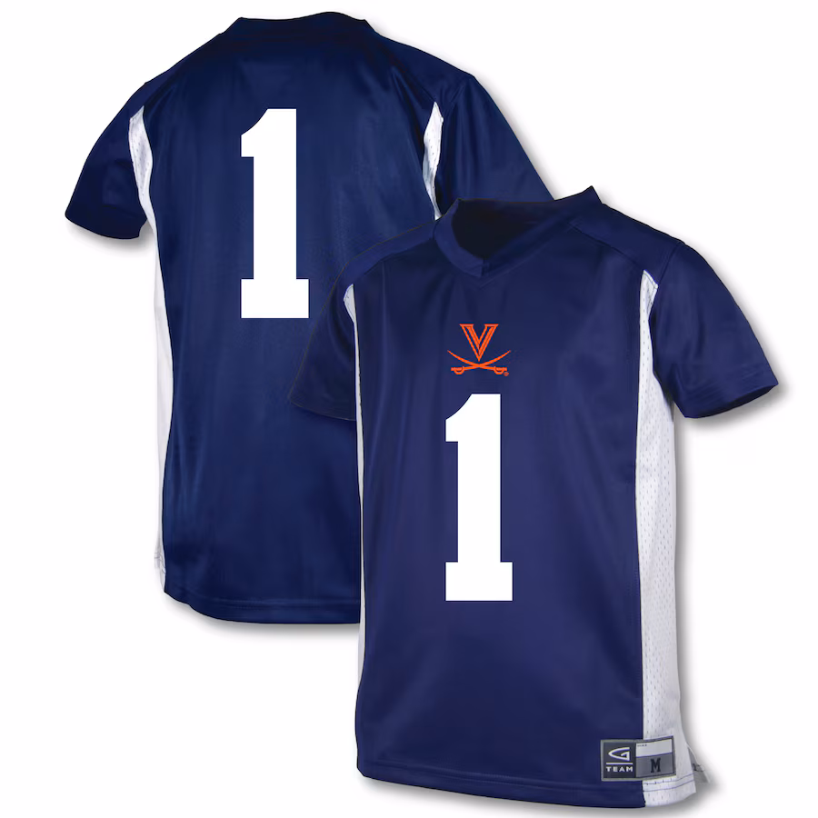 Youth Garb #1 Blue Virginia Cavaliers Football Jersey - ujerseystore