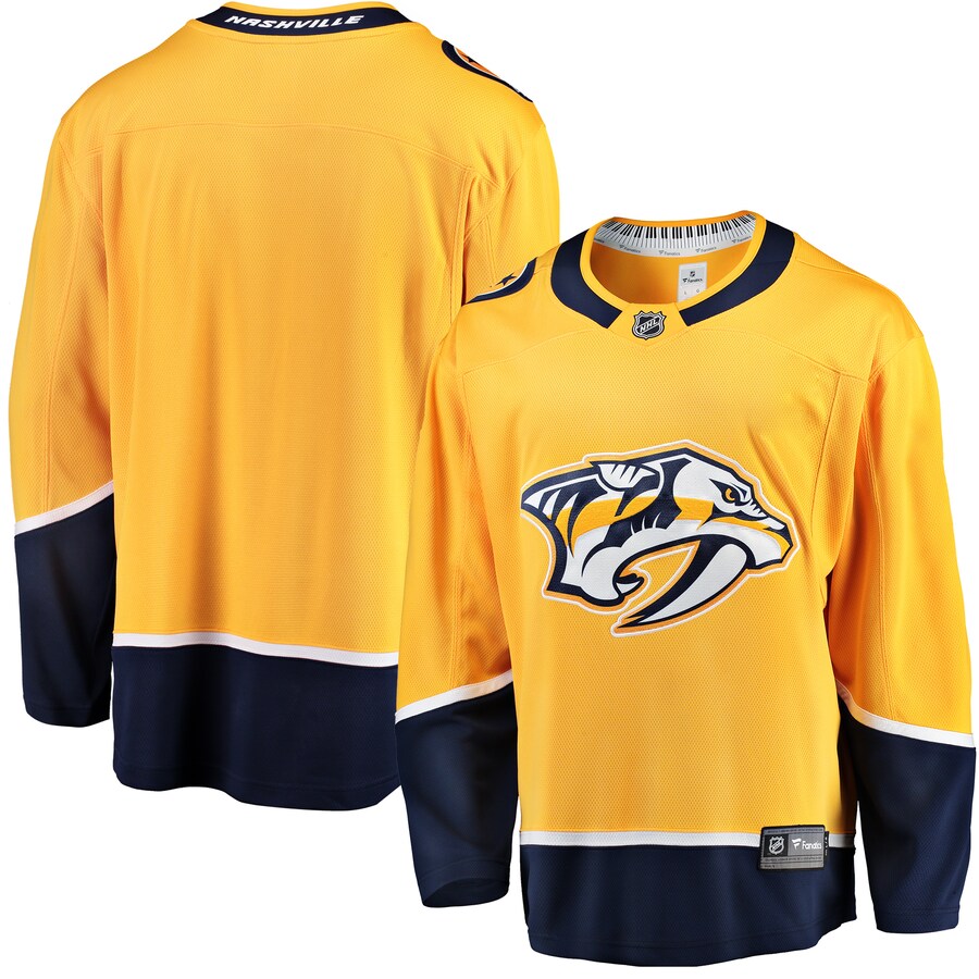 Men's Nashville Predators Fanatics Branded Gold Breakaway Home Jersey - ujerseystore