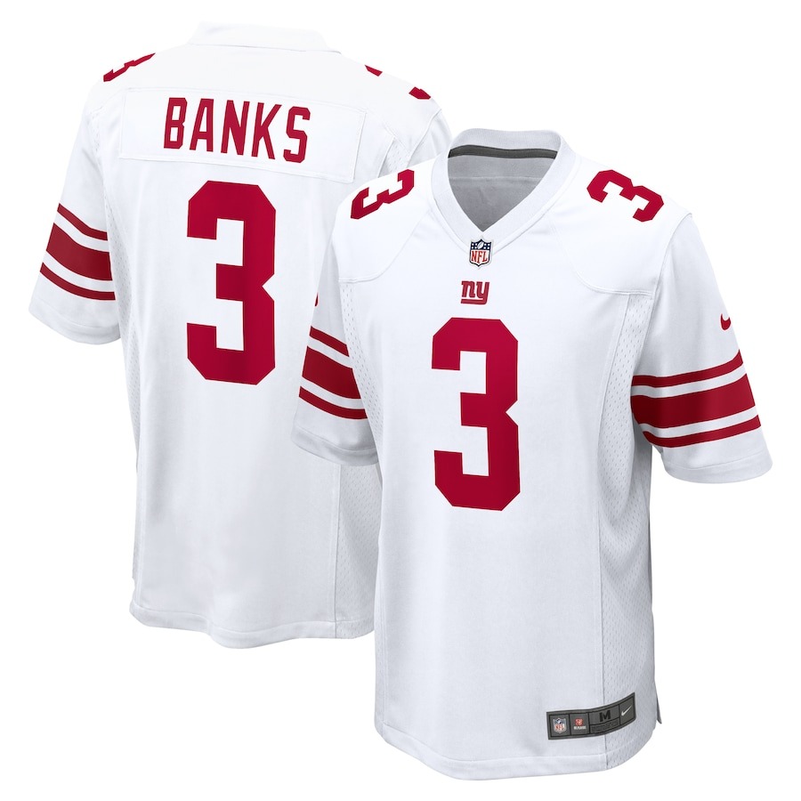 Men's New York Giants Deonte Banks Nike  White  Game Jersey - ujerseystore