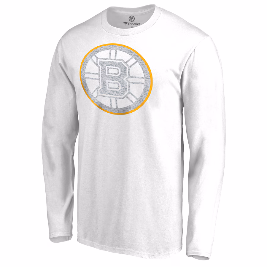 Men's Boston Bruins White White Out Long Sleeve T-Shirt - ujerseystore