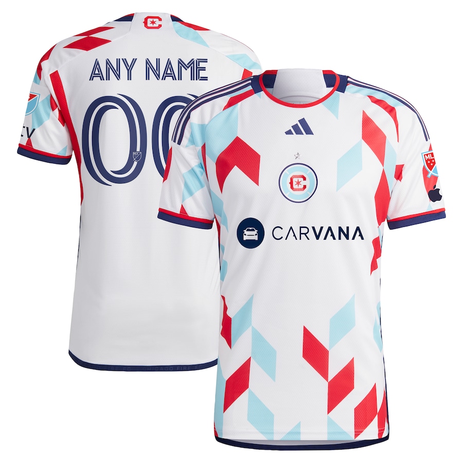 Men's Chicago Fire  adidas White 2024 A Kit For All Authentic Custom Jersey - ujerseystore