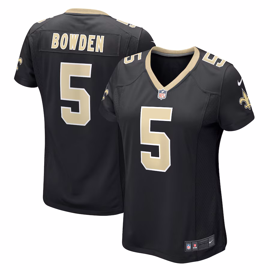 Women's New Orleans Saints Lynn Bowden Jr. Nike  Black Team Game Jersey - ujerseystore