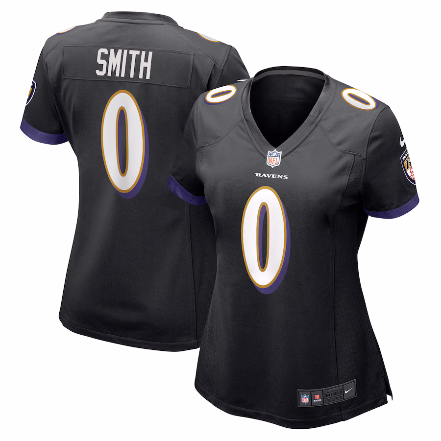 Women's Baltimore Ravens Roquan Smith Nike Black Team Game Jersey - ujerseystore