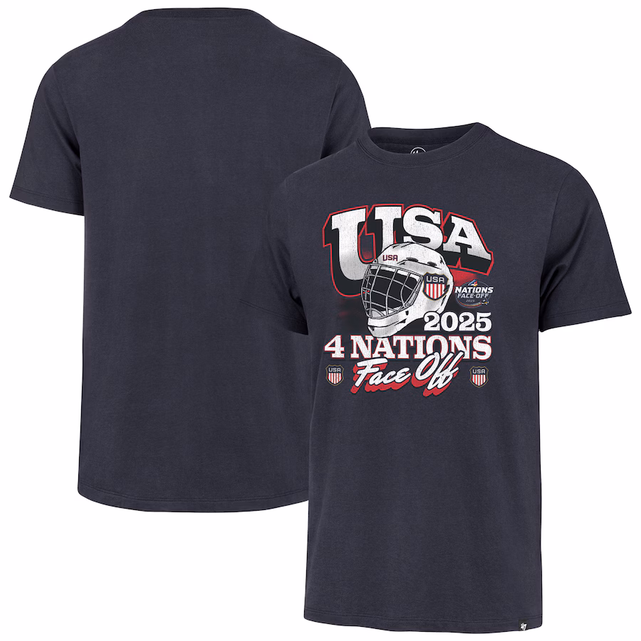 Men's USA '47 Navy 2025 4 Nations Face-Off Premier Franklin T-Shirt - ujerseystore