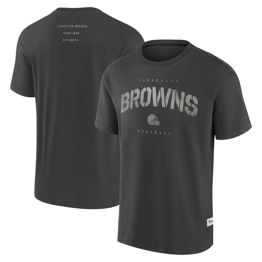 Men's Cleveland Browns Fanatics Charcoal Elements Weathered Tonal Future Ground T-Shirt - ujerseystore