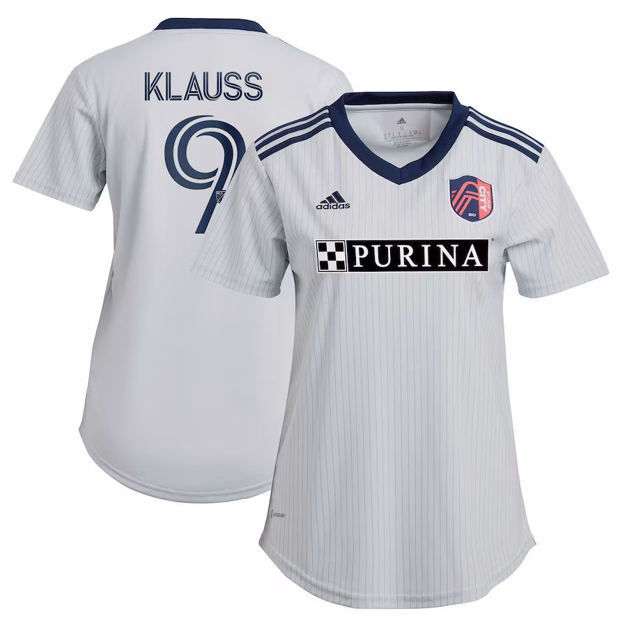 Women's St. Louis City SC João Klauss adidas Gray 2023 The Spirit Kit Replica Jersey - ujerseystore
