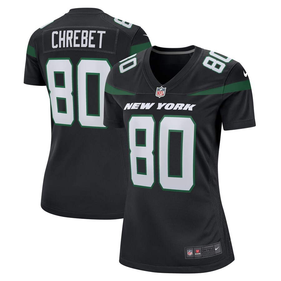 Women's New York Jets Wayne Chrebet Nike Black Retired Player Jersey - ujerseystore