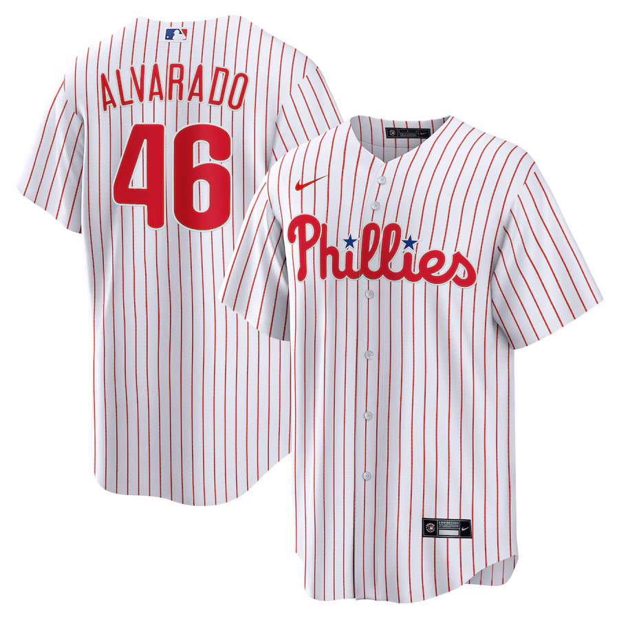 Men's Philadelphia Phillies José Alvarado Nike White Home  Replica Player Jersey - ujerseystore