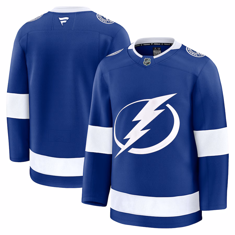 Men's Tampa Bay Lightning Fanatics Blue Home Premium Jersey - ujerseystore