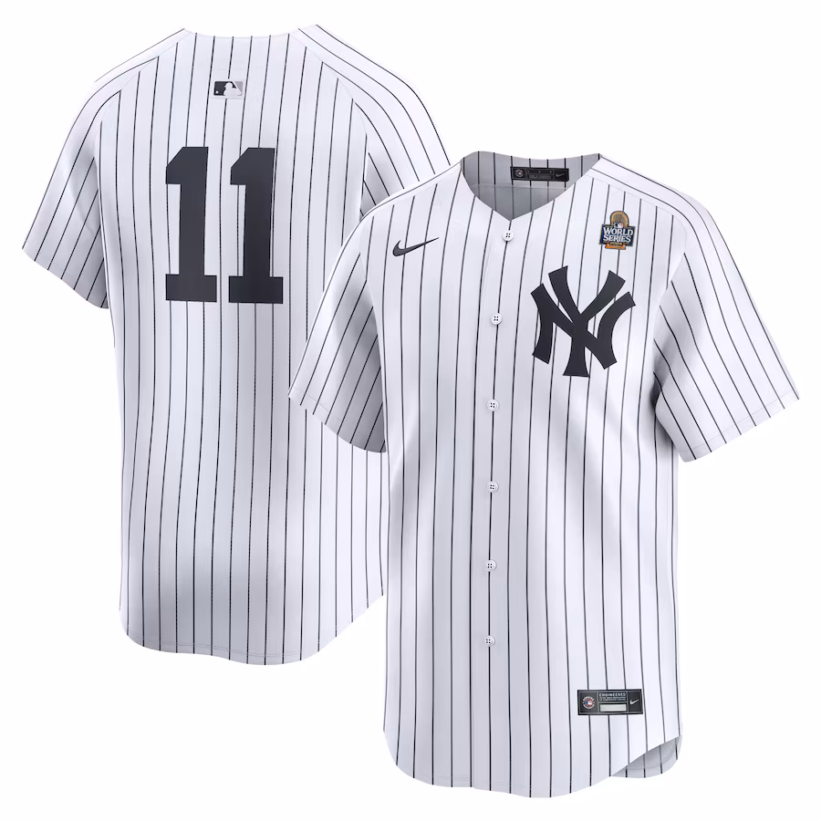 Men's New York Yankees Anthony Volpe Nike White 2024 World Series Home Limited Player Jersey - ujerseystore
