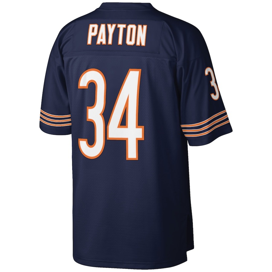 Men's Chicago Bears Walter Payton Mitchell & Ness Navy Big & Tall 1985 Retired Player Replica Jersey - ujerseystore