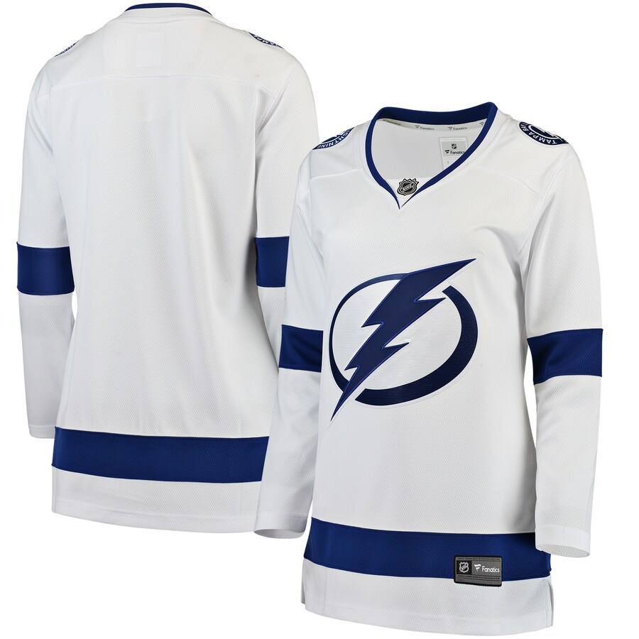 Women's Tampa Bay Lightning Fanatics Branded White Away Breakaway Jersey - ujerseystore