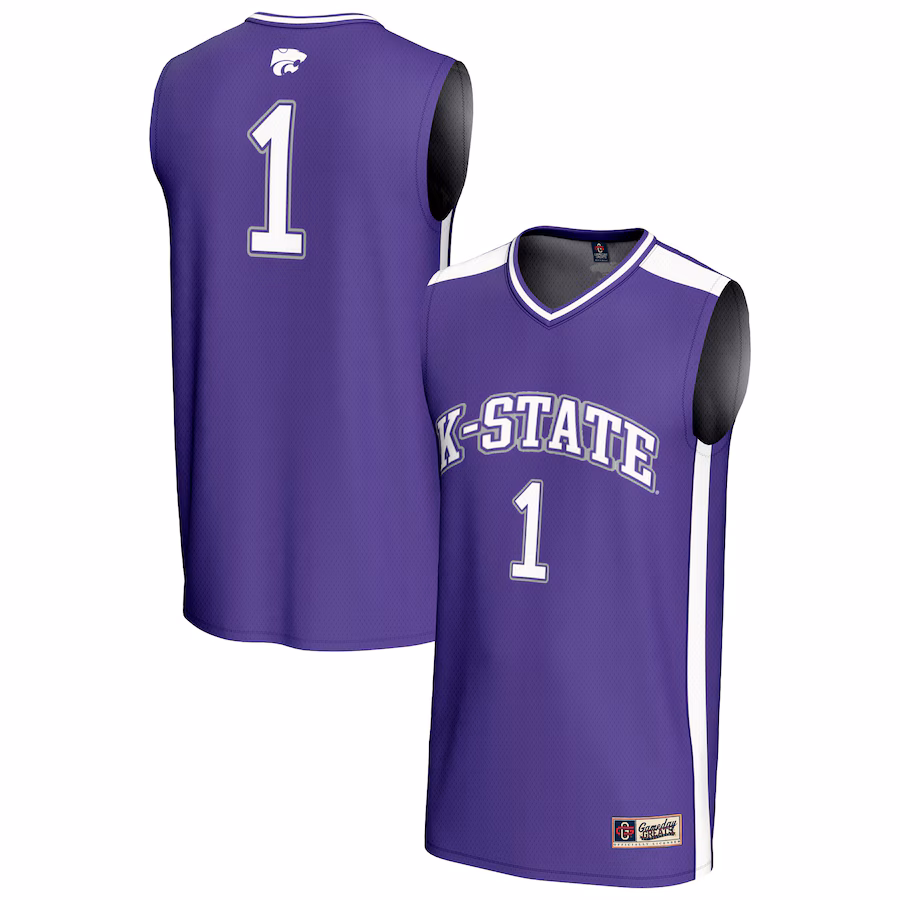 Youth GameDay Greats #1 Purple Kansas State Wildcats Lightweight Collegiate Basketball Fashion Jersey - ujerseystore