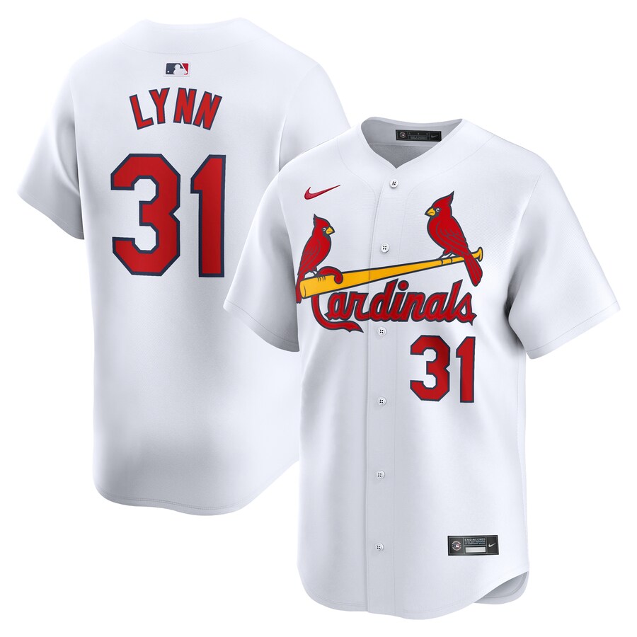 Men's St. Louis Cardinals Lance Lynn Nike White Home Limited Player Jersey - ujerseystore