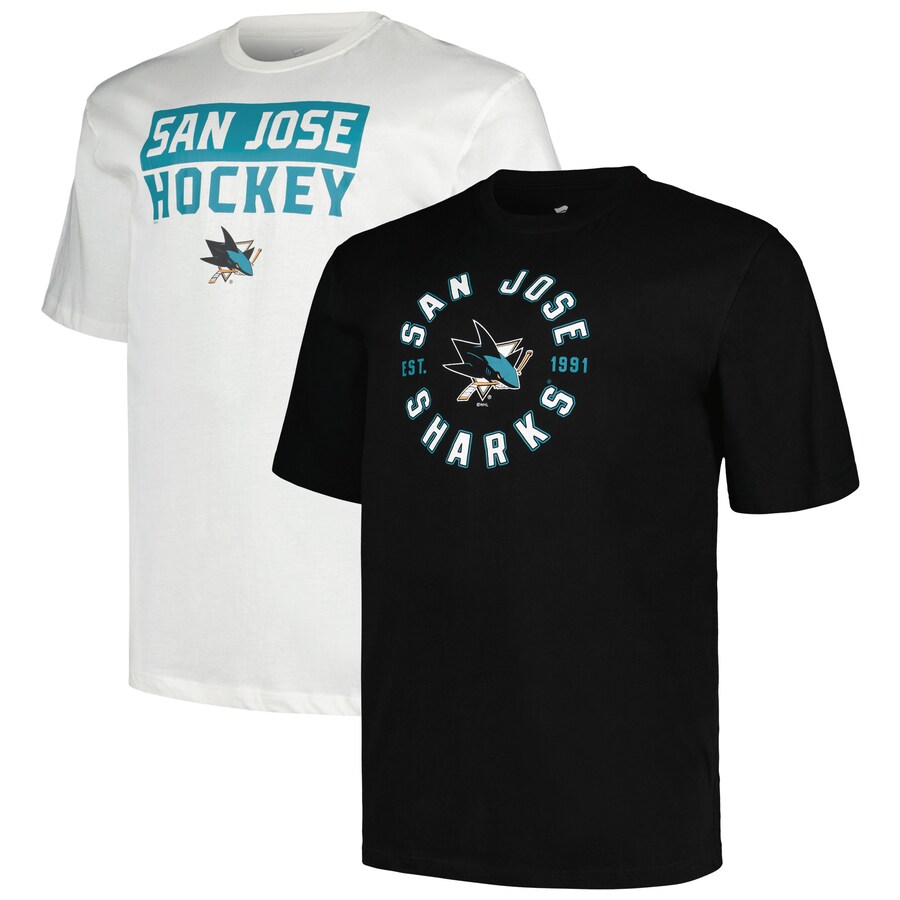 Men's San Jose Sharks Fanatics Big & Tall 2-Pack T-Shirt Set - ujerseystore