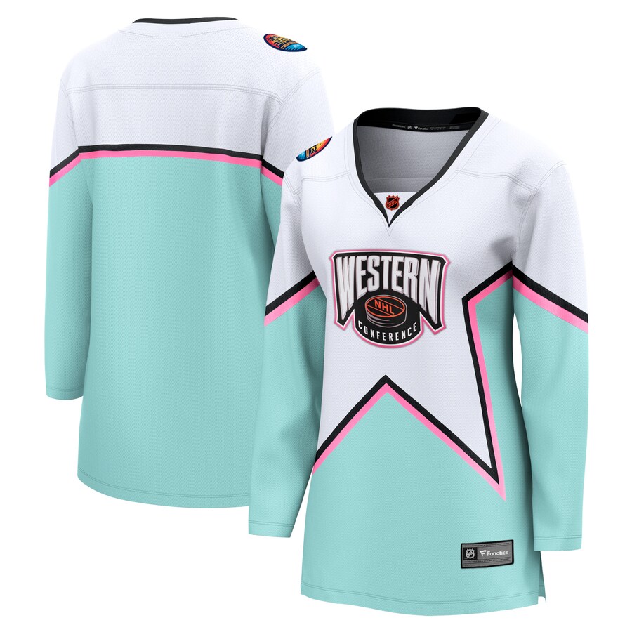 Women's Fanatics Branded White 2023 NHL All-Star Game Western Conference Breakaway Jersey - ujerseystore