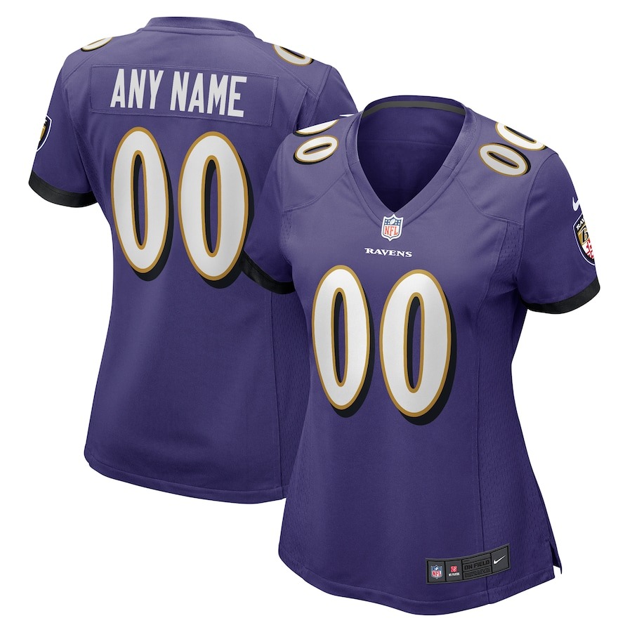 Women's Nike Purple Baltimore Ravens Custom Game Jersey - ujerseystore